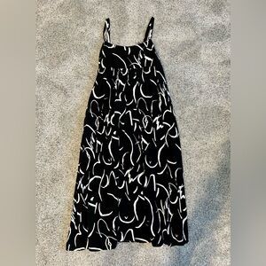 Millibon Black and White Abstract Dress